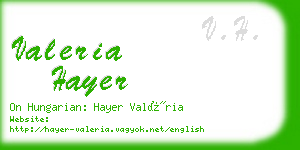 valeria hayer business card
